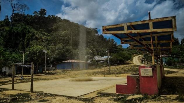 More than a hundred families fled in the wake of the atrocity, leaving behind a ghost village. But nearly two decades later, life has slowly returned. A program initiated by Ortiz and a group of industrious local women helped bring apiculture to Chengue and it hasn’t looked back. “Thanks to beekeeping, people have united, returned, they enjoy taking care of the bees,” she said. (Juan Barreto / AFP) More than a hundred families fled in the wake of the atrocity, leaving behind a ghost village. But nearly two decades later, life has slowly returned. A program initiated by Ortiz and a group of industrious local women helped bring apiculture to Chengue and it hasn’t looked back. “Thanks to beekeeping, people have united, returned, they enjoy taking care of the bees,” she said. (Juan Barreto / AFP)