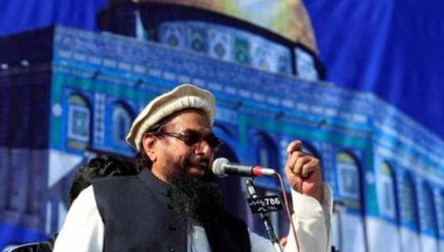 Pakistan approached a UN Security Council sanctions committee with a request to allow Lashkar-e-Taiba founder Hafiz Saeed to access $1,000 a month from his frozen bank accounts(REUTERS) Pakistan approached a UN Security Council sanctions committee with a request to allow Lashkar-e-Taiba founder Hafiz Saeed to access $1,000 a month from his frozen bank accounts(REUTERS)
