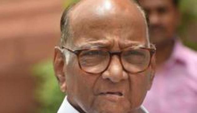 Nationalist Congress Party president Sharad Pawar called an imprompu press conference at his residence in Pune(PTI) Nationalist Congress Party president Sharad Pawar called an imprompu press conference at his residence in Pune(PTI)
