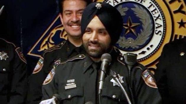 Dhaliwal, who was in his early 40s, was the first police officer in Texas to serve while keeping his Sikh articles of faith, including a turban and beard.(Photo: Twitter/@HCSOTexas)