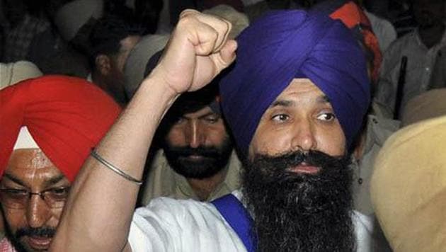 The death sentence of dreaded Babbar Khalsa terrorist, Balwant Singh Rajoana-- convicted for the assassination of former Punjab Chief Minister Beant Singh -- has been commuted to life.(HT File Photo)