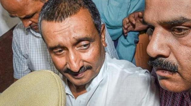 A Delhi court on Saturday asked American multinational Apple Inc to give it by October 9 the details of expelled BJP MLA Kuldeep Singh Sengar’s location on the day he allegedly raped a 17-year-old girl from Unnao.(PTI)