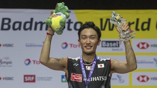 File photo of Kento Momota.(AP)