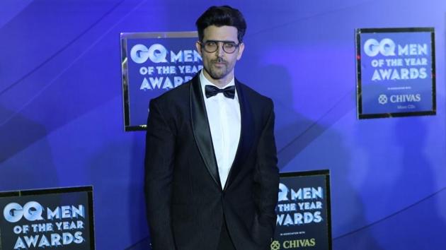 Actor Hrithik Roshan, who’s film War releases on October 2, at the award ceremony. (IANS)