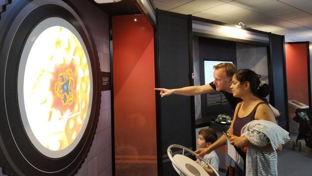 People visiting the exhibition will also be able to see samples of the most common bacteria through a magnifying glass.(HT Photo) People visiting the exhibition will also be able to see samples of the most common bacteria through a magnifying glass.(HT Photo)