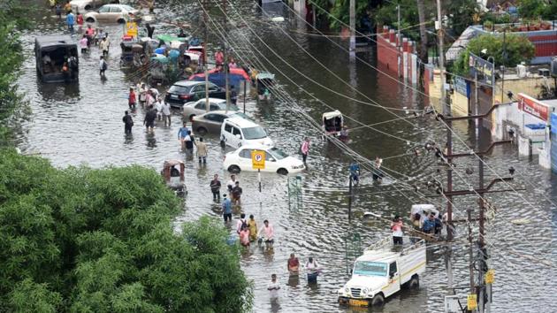 Photos: Refusing to relent, monsoon claims over 100 lives in UP, Bihar ...