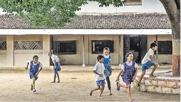 The school started by MK Gandhi and operated by Anand Niketan at Sevagram Ashram Pratisthan in Wardha, Maharashtra.(Satish Bate/HT)