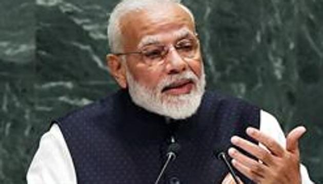 Prime Minister Narendra Modi on Sunday thanked a student from Arunachal Pradesh for pointing out shortcoming in his book Exam Warriors, a handy guide for students.(ANI Photo) Prime Minister Narendra Modi on Sunday thanked a student from Arunachal Pradesh for pointing out shortcoming in his book Exam Warriors, a handy guide for students.(ANI Photo)