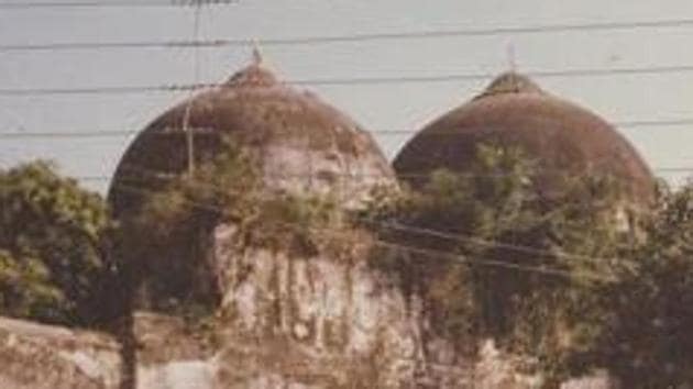 In course of the hearings last month, senior lawyer CS Vaidyanathan had underscored that there could not be joint possession of Lord Ram’s birthplace since the “janmasthan [birthplace] itself is the deity”. (Babri Masjid in Ayodhya - HT Photo)