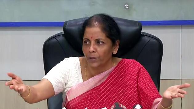 Union Finance Minister Nirmala Sitharaman, on September 20, 2019, announced slashing of corporate tax rates for domestic firms from 30% to 22% and for new manufacturing companies from 25% to 15% to boost economic growth.(ANI)