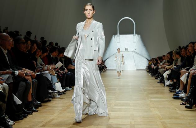 A model presents a creation by Swiss designer Albert Kriemler as part of his Spring/Summer 2020 women's ready-to-wear collection show for fashion house Akris during the Paris Fashion Week in Paris, France, September 29, 2019. REUTERS/Gonzalo Fuentes (REUTERS)