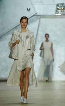 A model presents a creation by Swiss designer Albert Kriemler as part of his Spring/Summer 2020 women's ready-to-wear collection show for fashion house Akris during the Paris Fashion Week in Paris, France, September 29, 2019. REUTERS/Gonzalo Fuentes (REUTERS)
