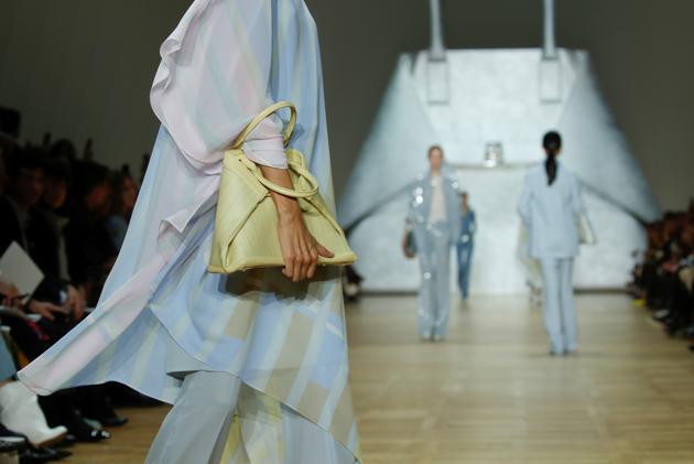 A model presents a creation by Swiss designer Albert Kriemler as part of his Spring/Summer 2020 women's ready-to-wear collection show for fashion house Akris during the Paris Fashion Week in Paris, France, September 29, 2019. REUTERS/Gonzalo Fuentes (REUTERS)