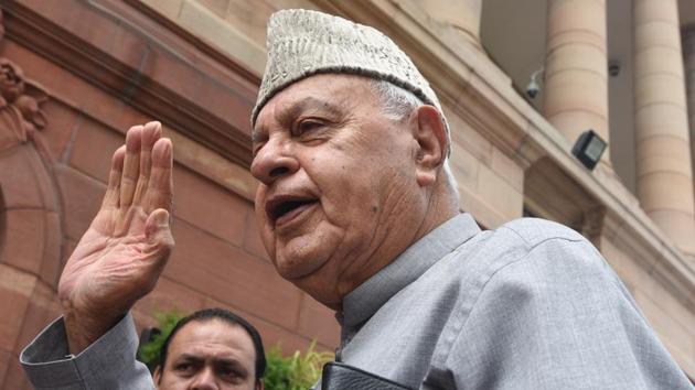 Supporters of Farooq Abdullah say the National Conference leader has been under house arrest since August 5 when the move to strip the state of its special status was announced in Parliament.(Sonu Mehta/HT PHOTO)