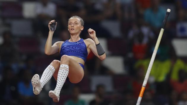 Neutral athlete Anzhelika Sidorova in action (REUTERS) Neutral athlete Anzhelika Sidorova in action (REUTERS)