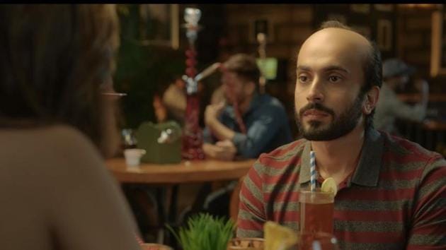 Sunny Singh as a bald man in Ujda Chaman trailer.
