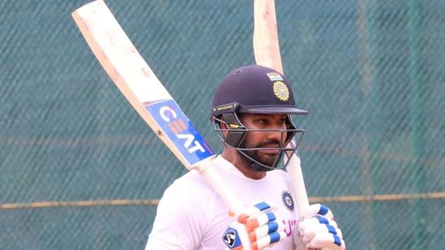 Rohit Sharma at a training session.(Twitter/BCCI)