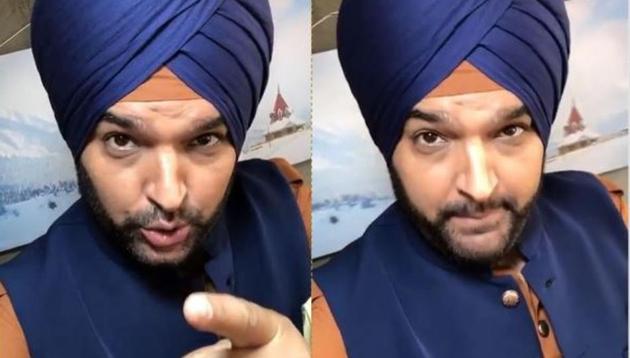 Kapil Sharma dressed as former The Kapil Sharma Show judge Navjot Singh Sidhu.