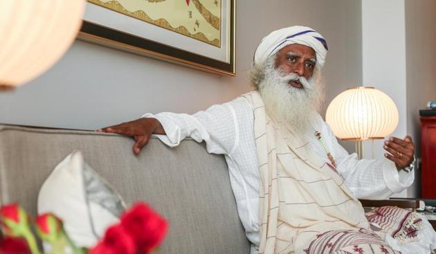 Spiritual leader and author Sadhguru Jaggi Vasudev.(Photo: Raajessh Kashyap/ HT)