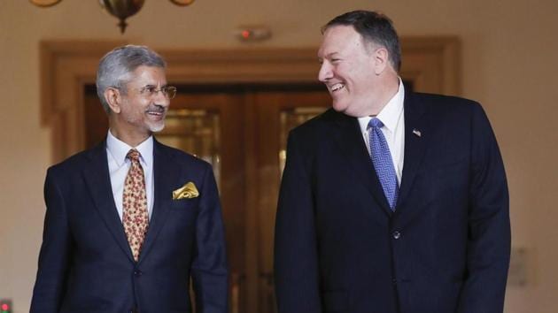 S Jaishankar, union minister, just ahead of his meeting with US Secretary of State Mike Pompeo, had said that “sourcing of military equipment” is very much a “sovereign right”. He insisted on India’s “freedom of choice” and said it was everybody’s interest to recognise it.(AP) S Jaishankar, union minister, just ahead of his meeting with US Secretary of State Mike Pompeo, had said that “sourcing of military equipment” is very much a “sovereign right”. He insisted on India’s “freedom of choice” and said it was everybody’s interest to recognise it.(AP)