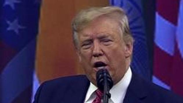 President Donald Trump denounced the impeachment inquiry threatening his presidency as a ‘coup.’ (ANI photo) President Donald Trump denounced the impeachment inquiry threatening his presidency as a ‘coup.’ (ANI photo)