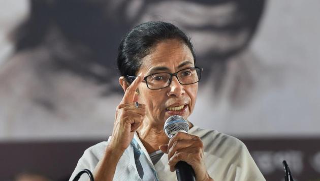 West Bengal Chief Minister Mamata Banerjee during Mahatma Gandhi's 150th birth anniversary celebrations in Kolkata, Wednesday. (PTI Photo) West Bengal Chief Minister Mamata Banerjee during Mahatma Gandhi's 150th birth anniversary celebrations in Kolkata, Wednesday. (PTI Photo)