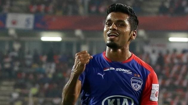 File image of India footballer Rahul Bheke in action for Bengaluru FC in ISL.(ISL Image)