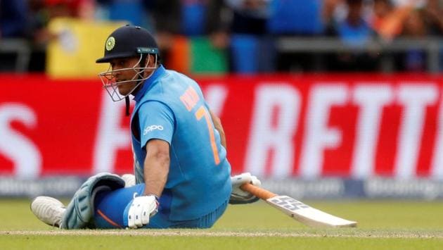 MS Dhoni during a World Cup game(Action Images via Reuters)