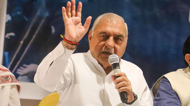 Former chief minister Bhupinder Hooda will contest from his Garhi Sampla-Kiloi seat, while the party’s chief spokesperson Randeep Surjewala will contest from his Kaithal Assembly constituency. (PTI Photo) Former chief minister Bhupinder Hooda will contest from his Garhi Sampla-Kiloi seat, while the party’s chief spokesperson Randeep Surjewala will contest from his Kaithal Assembly constituency. (PTI Photo)