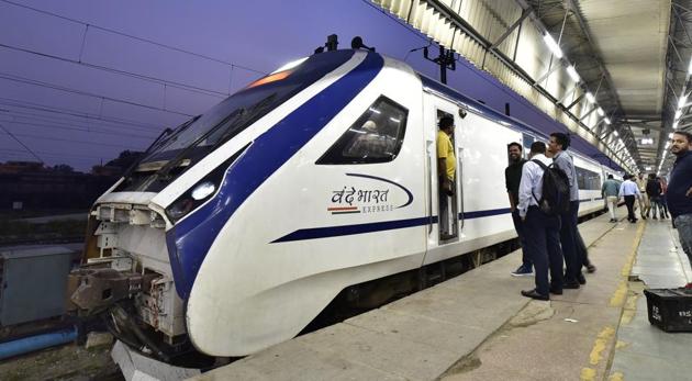 Vande Bharat Express will bring down the travel time between Delhi and Katra to eight hours from the current 12 hours.(Photo by Gurpreet Singh/Hindustan Times)