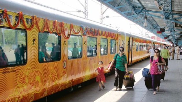The Tejas Express will be the first train of Indian Railways that will be fully run by its subsidiary Indian Railways Catering and Tourism Corporation (IRCTC).(HT image)