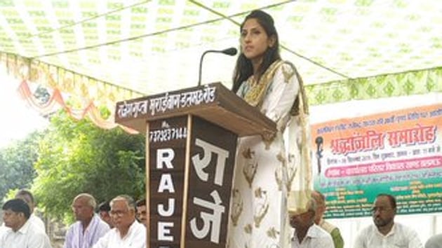 Singh’s Rae Bareli Sadar seat makes up one of the five constituencies in the parliamentary seat of Congress president Sonia Gandhi. (Photo @AditiSinghINC)