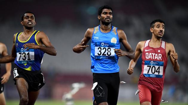 Jinson Johnson during the 2018 Asian Games.(Getty Images)