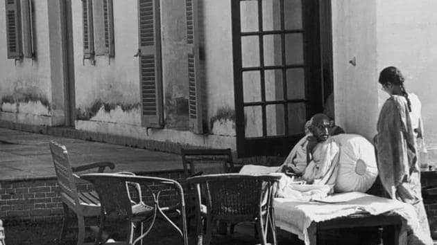 Gandhi, a day before his assassination at Birla House, New Delhi.(National Gandhi Museum)