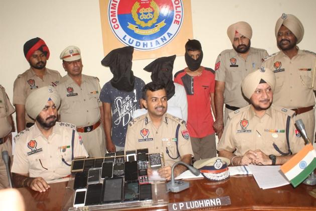 Accused in police custody in Ludhiana on Friday. (HT PHOTO) Accused in police custody in Ludhiana on Friday. (HT PHOTO)