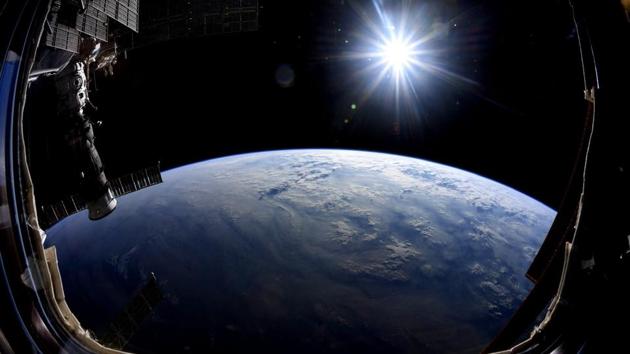 This NASA handout photo by astronaut Nick Hague as he prepares to conclude his stay aboard the orbiting laboratory this week. Hague will return to Earth after a six-month stay aboard the International Space Station. He and Expedition 60 and Soyuz commander Alexey Ovchinin of the Russian space agency Roscosmos are completing a 203-day mission, spanning 3,248 orbits of Earth, and a journey of 80.8 million miles. (Nick Hague / NASA / AFP)