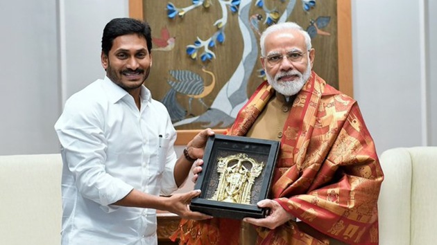 In an hour-and-a-half long meeting with PM Modi, the Andhra chief minister presented a long list of demands. ( Photo @PMOIndia) In an hour-and-a-half long meeting with PM Modi, the Andhra chief minister presented a long list of demands. ( Photo @PMOIndia)