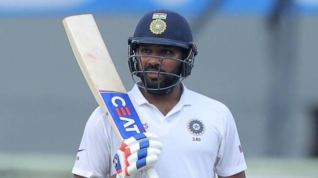 India's Rohit Sharma in action during Vizag Test. (AP) India's Rohit Sharma in action during Vizag Test. (AP)