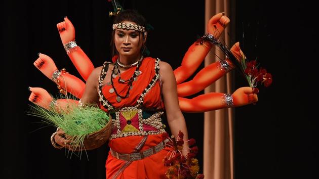 Shelly Rai, who was adjudged the first runner-up, performs during the pageant. Moving a step further, the Delhi government has already announced the formation of the Transgender Welfare State Board which would be notified soon. It stated that the board would address all their issues and problems faced by them in a timely and result-oriented manner. (Raj K Raj / HT Photo)
