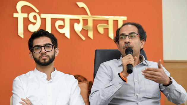 The most prominent of the political scions fighting the polls is Shiv Sena’s Worli candidate Aaditya Thackeray, son of party chief Uddhav and the first member of the Thackeray family to contest any election.(PTI)