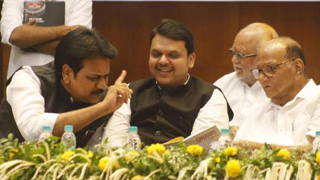 Maharashtra CM Devendra Fadnavis, NCP leader Sharad Pawar' during an event in Mumbai (HT File) Maharashtra CM Devendra Fadnavis, NCP leader Sharad Pawar' during an event in Mumbai (HT File)