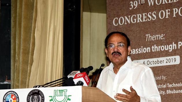 Vice President Naidu said promoting the mother tongue was important as it is always attacked first by colonial rulers(ANI Photo)