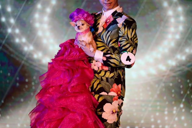 A pet owner carries his Chihuahua dog dressed in a gown at a pet fashion show celebrating World Animals Day in Quezon City, Metro Manila, Philippines, October 6, 2019. (REUTERS/Eloisa Lopez)