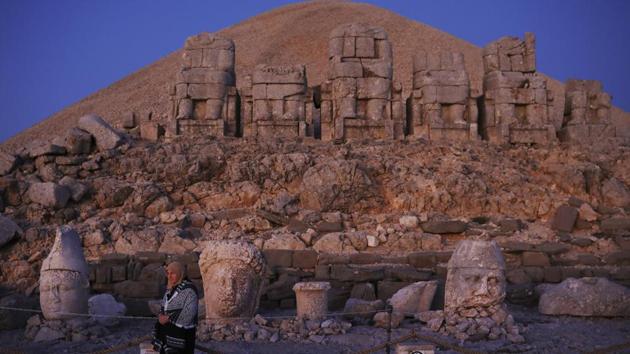 The ancient site which includes giant 10-meter (33-foot) high, seated statues of Antiochus himself surrounded by ancient Gods, including Zeus and Apollo was discovered in 1881 by a German engineer. Excavations began there in the 1950s. (Emrah Gurel / AP)