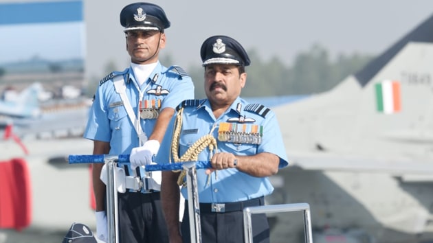 RKS Bhadauria took charge last month as the 26th chief of the Indian Air Force.(Ajay Aggarwal/Hindustan Times)