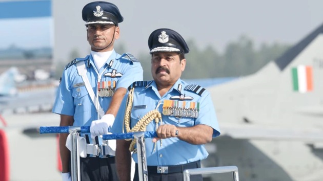 RKS Bhadauria took charge last month as the 26th chief of the Indian Air Force. (Ajay Aggarwal/Hindustan Times) RKS Bhadauria took charge last month as the 26th chief of the Indian Air Force. (Ajay Aggarwal/Hindustan Times)
