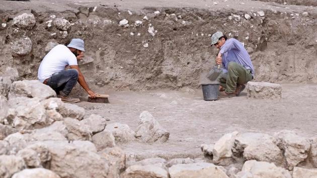 Dina Shalem, another of the archaeologists, noted it included fortifications some 20 metres long and two metres high as well as a cemetery. Around four million fragments were found at the site, including pieces of pottery, flint tools and vases of stone and basalt, said Elad. Some of the tools came from Egypt, the archaeologists said. (Jack Guez / AFP)