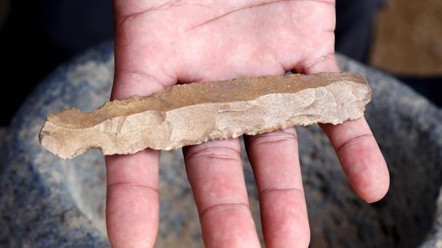The excavations carried out over the course of two and a half years included the participation of 5,000 teenagers and volunteers. The dig preceded the construction of a road in the area, a project whose plans were modified to preserve the site. (Jack Guez / AFP)