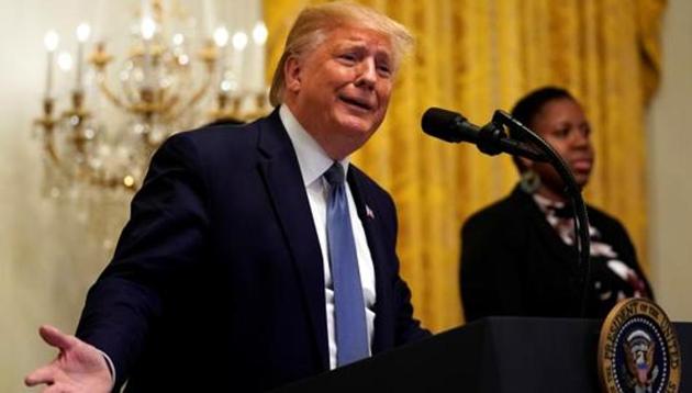 US president Donald Trump is facing an impeachment enquiry. (Reuters photo) US president Donald Trump is facing an impeachment enquiry. (Reuters photo)