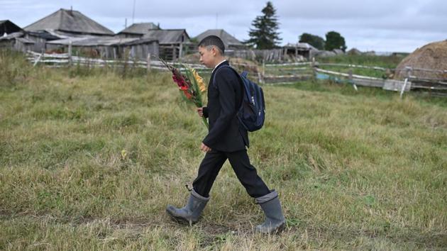 Kuchukova has bought a home in the town of Tara about 50 km (30 miles) away. She plans to retire there with her husband at the end of the school year when she thinks Izhmukhametov will be old enough to travel to the neighboring village for lessons. (Alexey Malgavko / REUTERS)